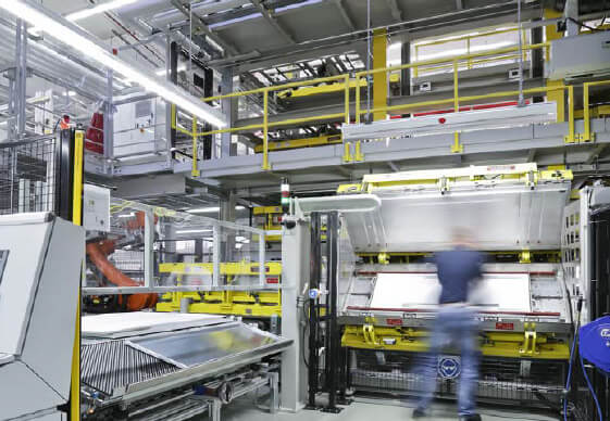 The new production line for refrigerators and freezers from the BSH Hausgeräte GmbH in Giengen